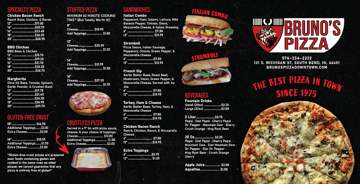 Menu Bruno's Pizza Downtown-2