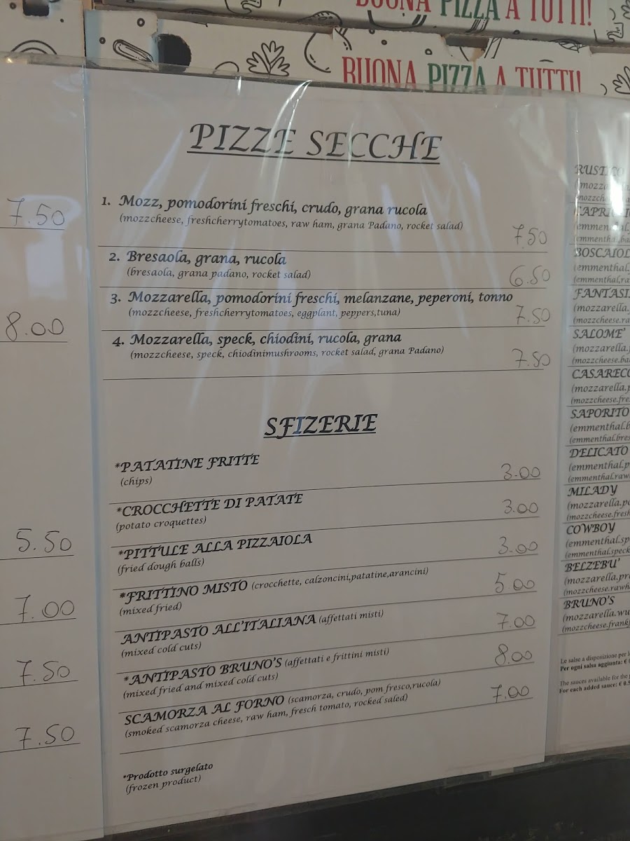 Menu Bruno's Pizzeria-2