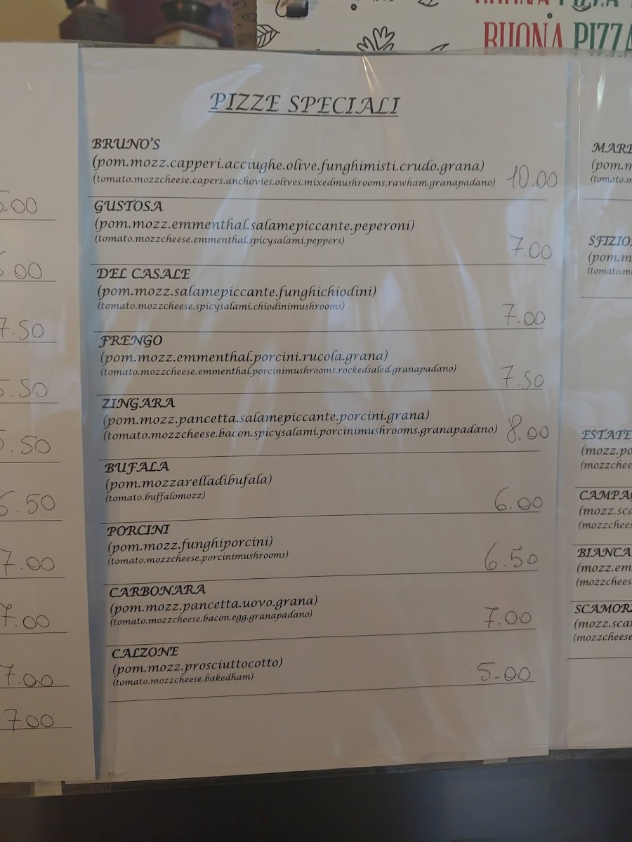 Menu Bruno's Pizzeria-4