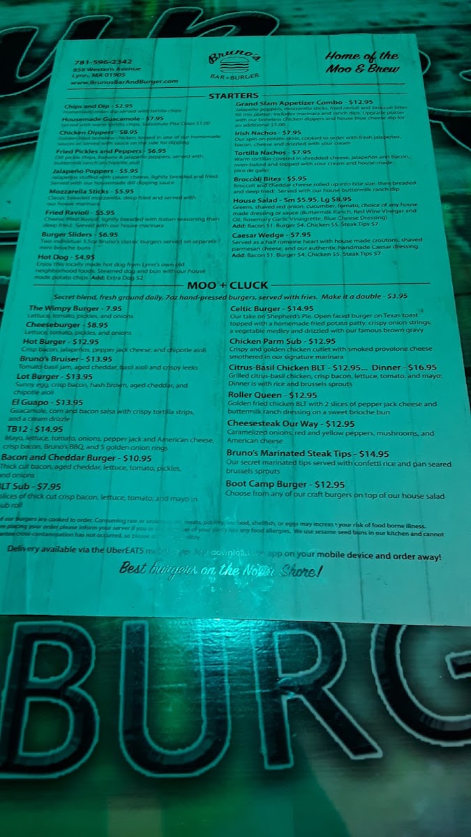 Menu Bruno's Tequila Bar And Cocina-1