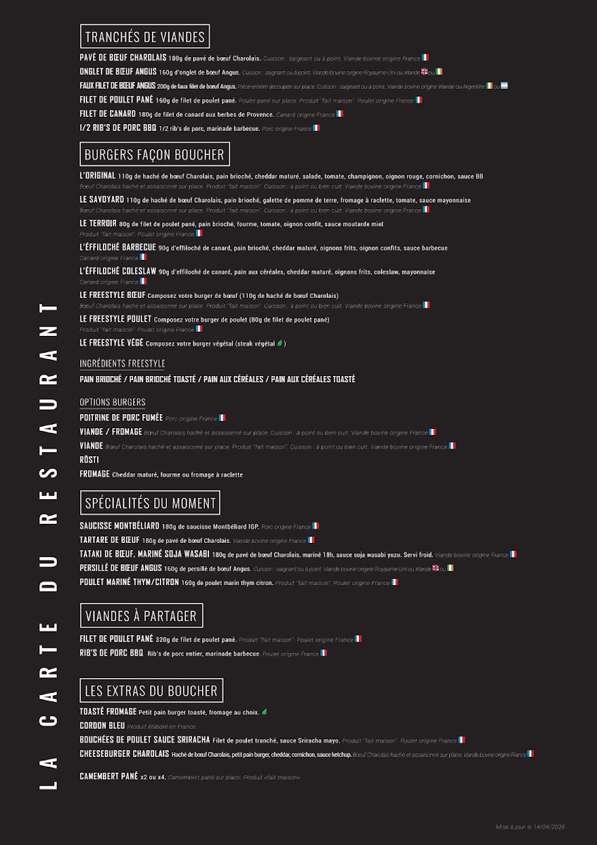 Menu Brut Butcher - Le Fast Food Du Boucher-2