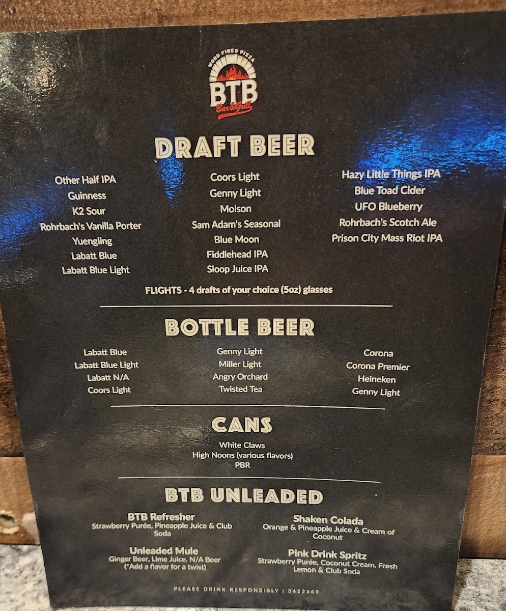 Menu Btb Wood Fired Pizza Bar & Grill-3