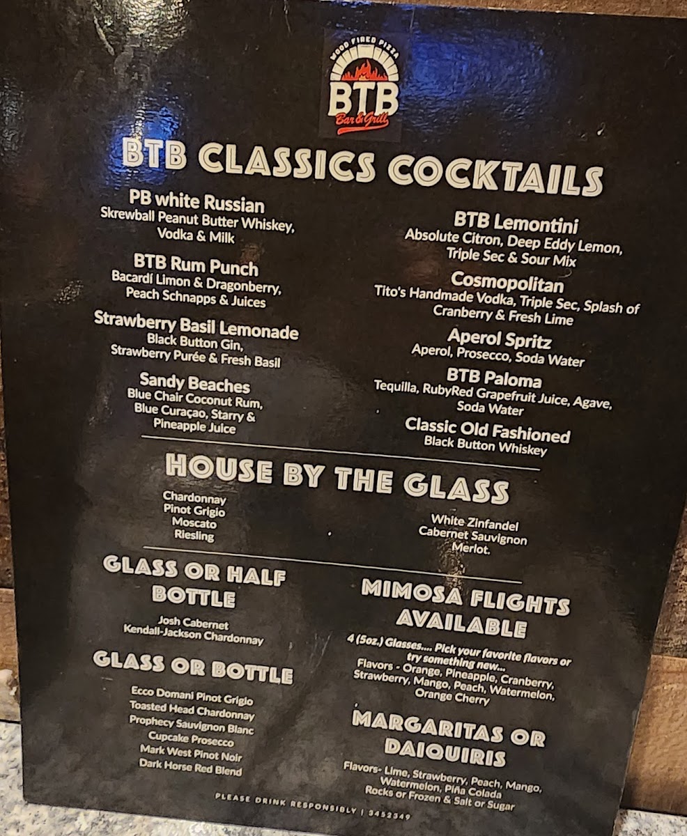 Menu Btb Wood Fired Pizza Bar & Grill-5