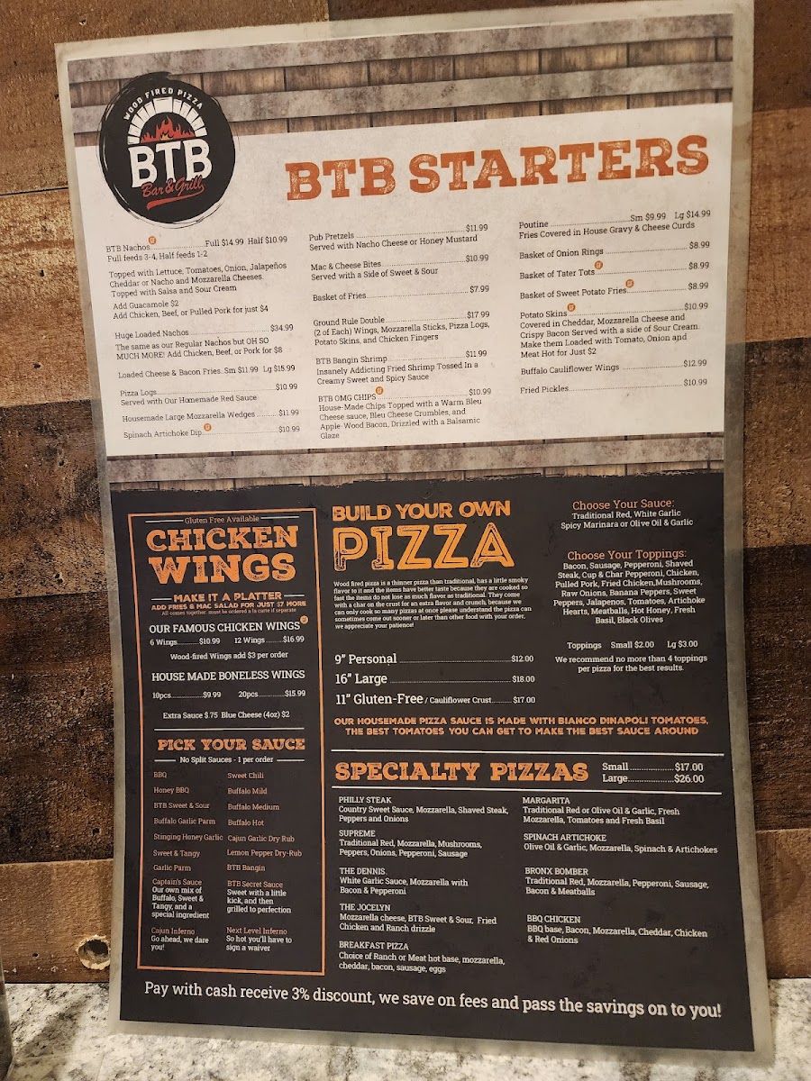 Menu Btb Wood Fired Pizza Bar & Grill-8