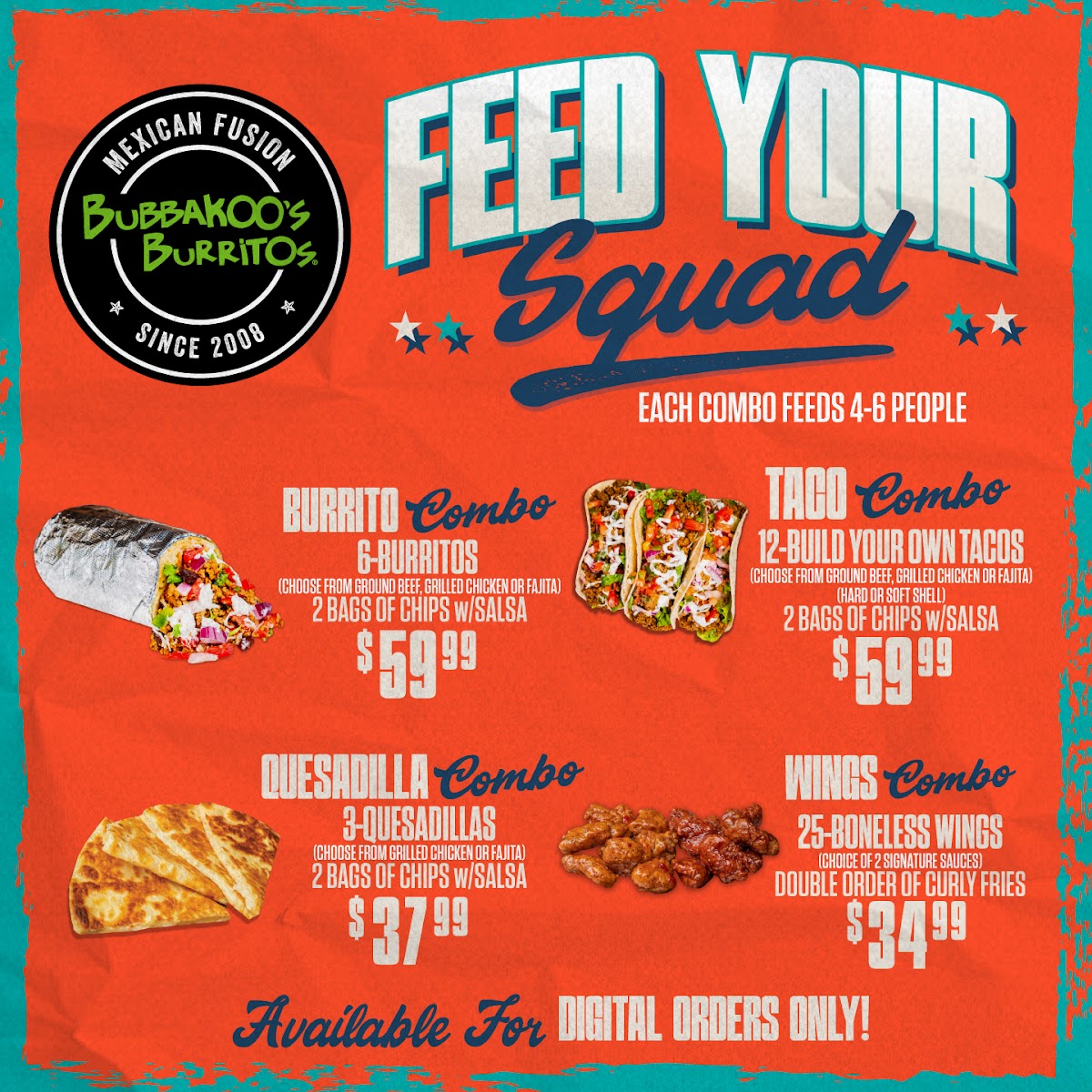 Menu Bubbakoo's Burritos-1
