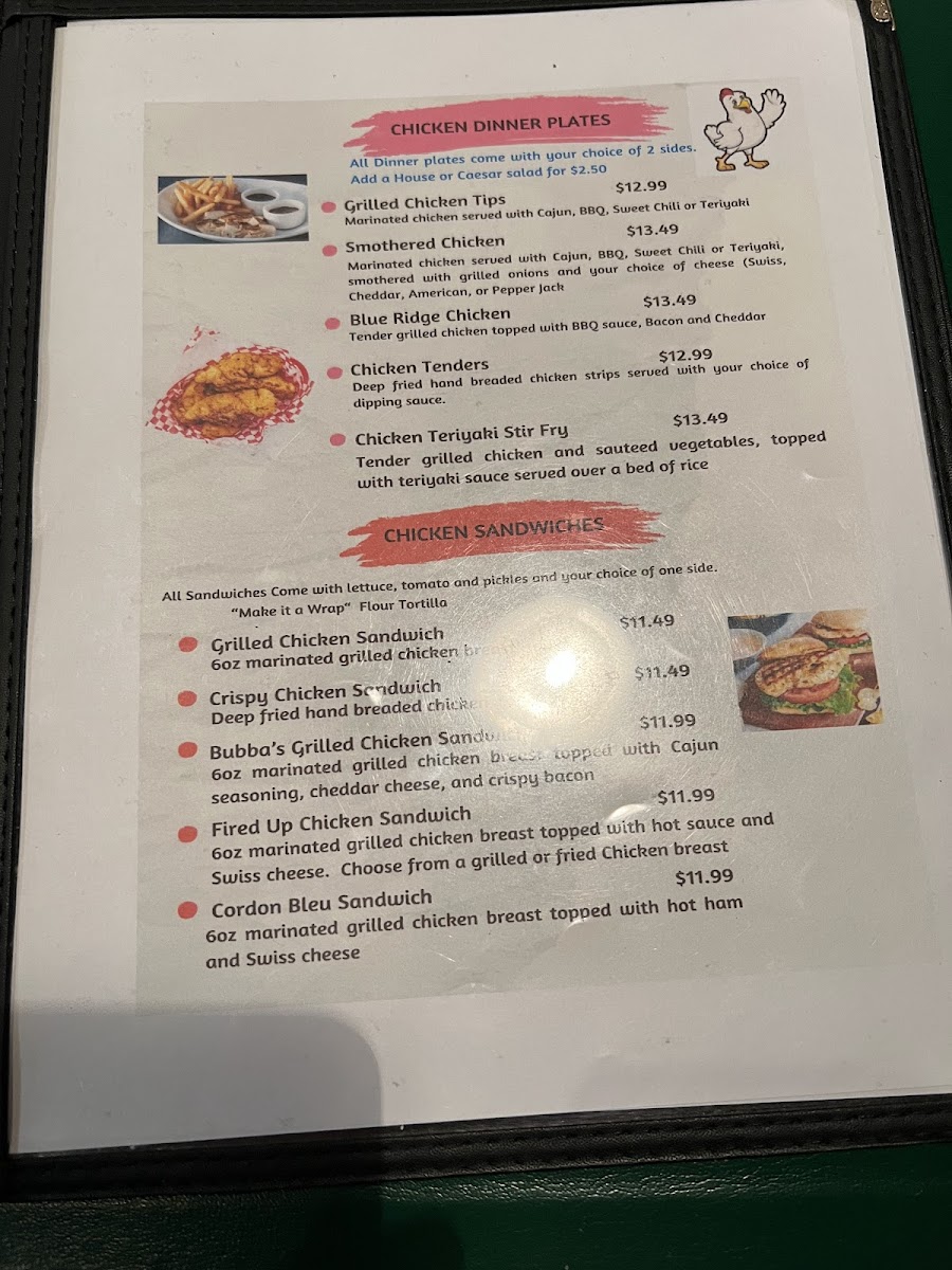 Menu Bubba's Good Eats-1