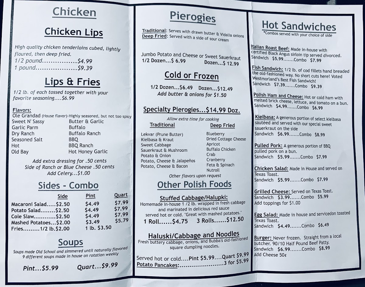 Menu Bubba's-3
