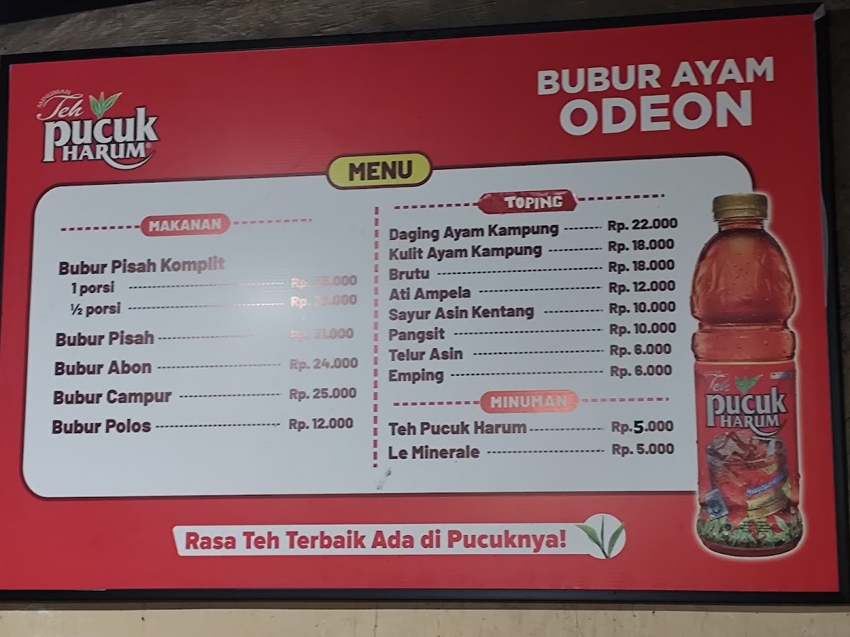 Menu Bubur Ayam Odeon-2