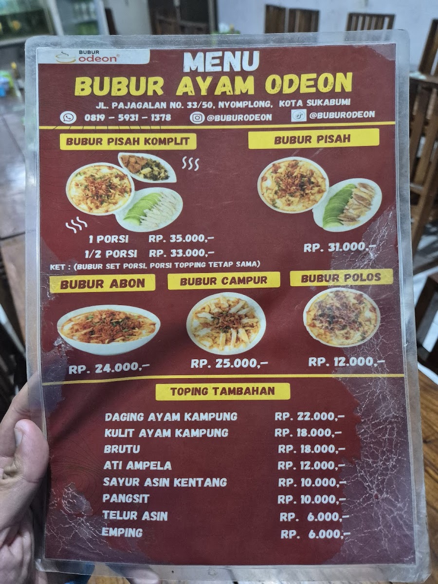 Menu Bubur Ayam Odeon-9