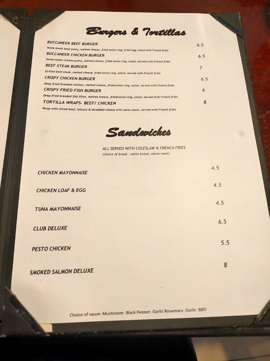 Menu Buccaneer Restaurant-5