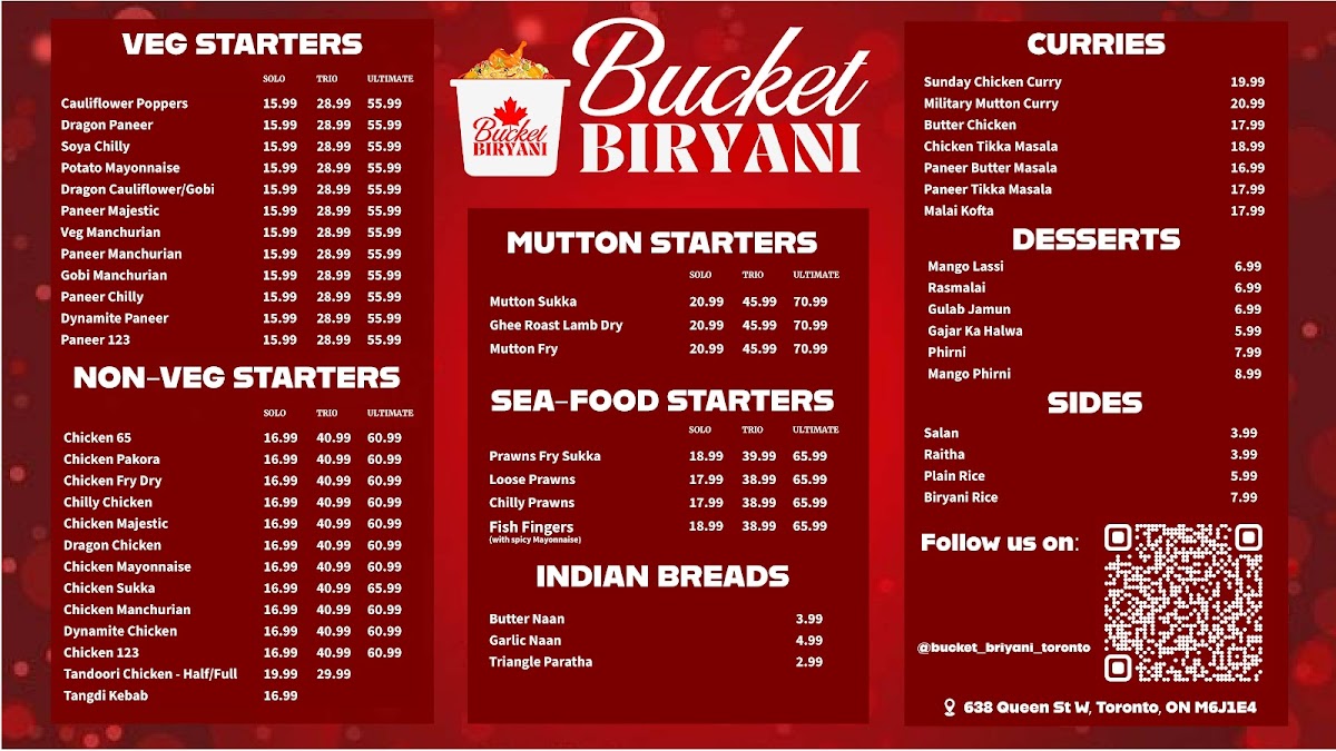 Menu Bucket Biryani Whitby-1