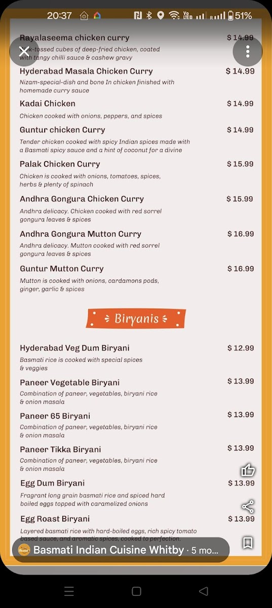 Menu Bucket Biryani Whitby-8