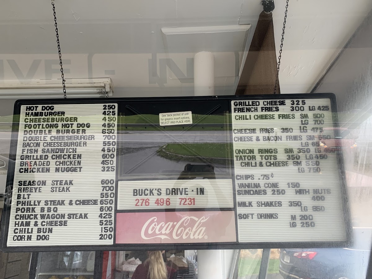 Menu Buck's Drive-In-1