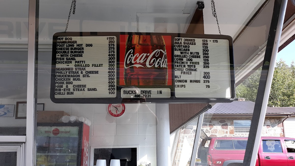 Menu Buck's Drive-In-4
