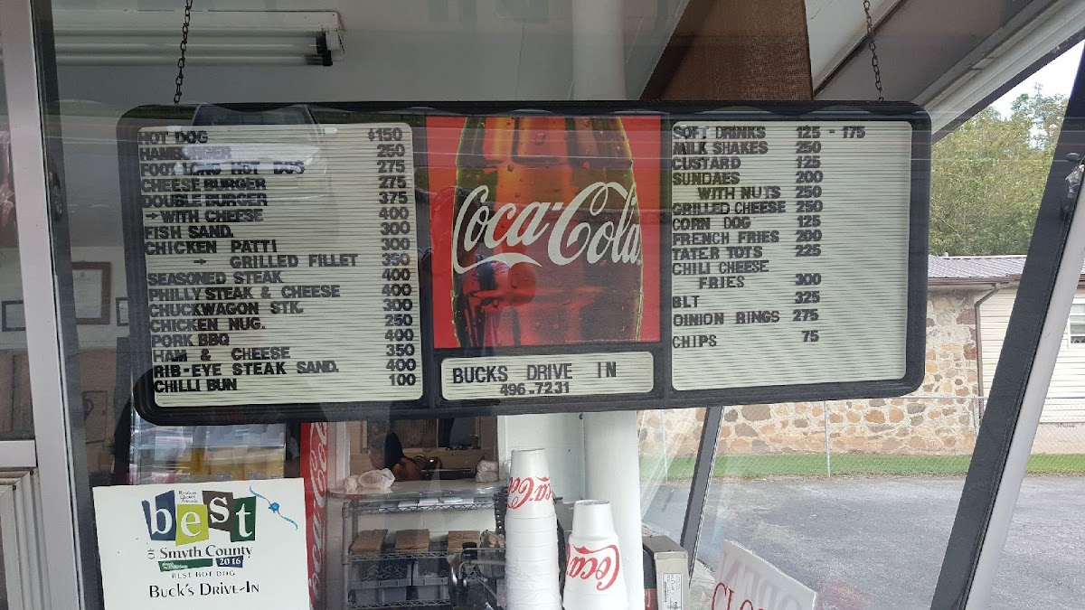 Menu Buck's Drive-In-5
