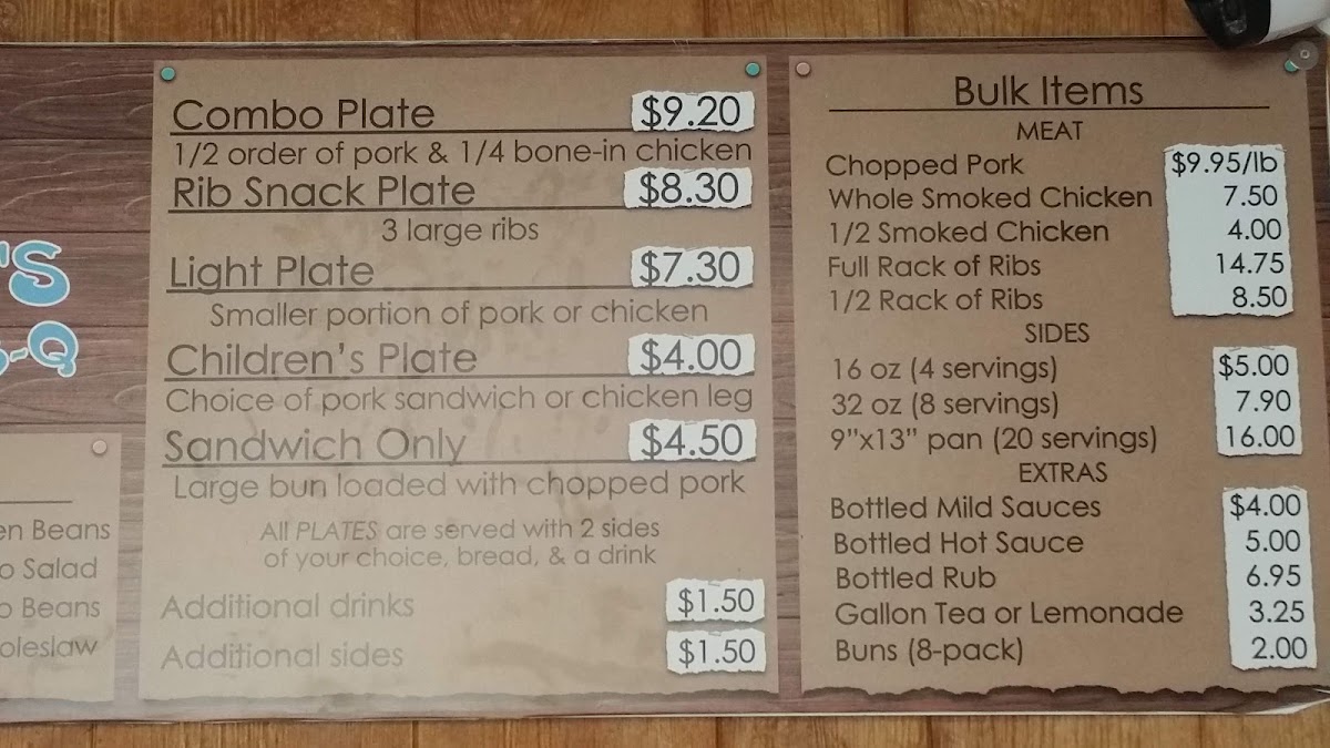 Menu Bucky's Bar-B-Q-2