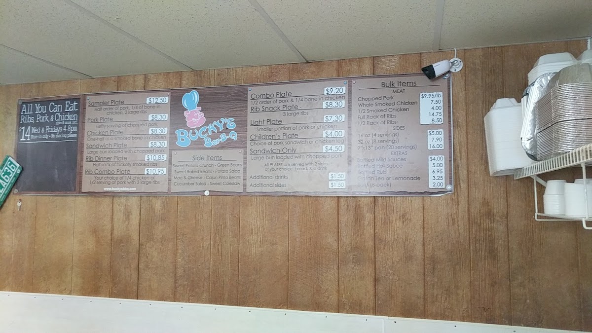 Menu Bucky's Bar-B-Q-4