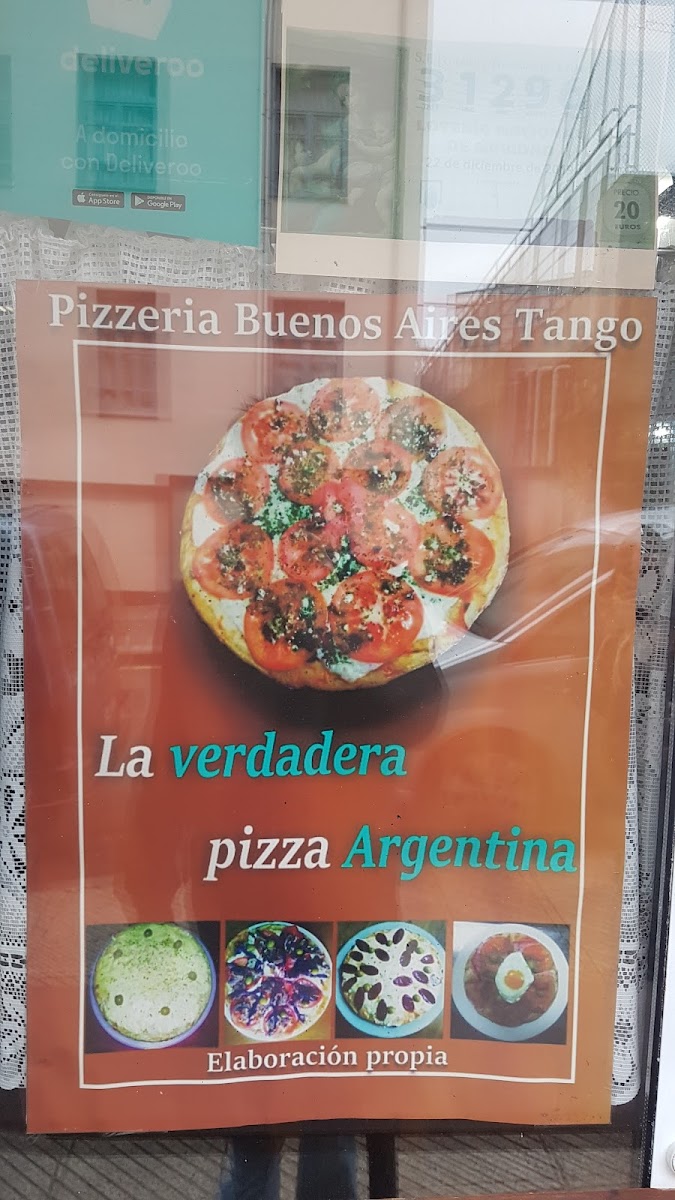 Menu Buenos Aires Pizza & Cafe Tango-1