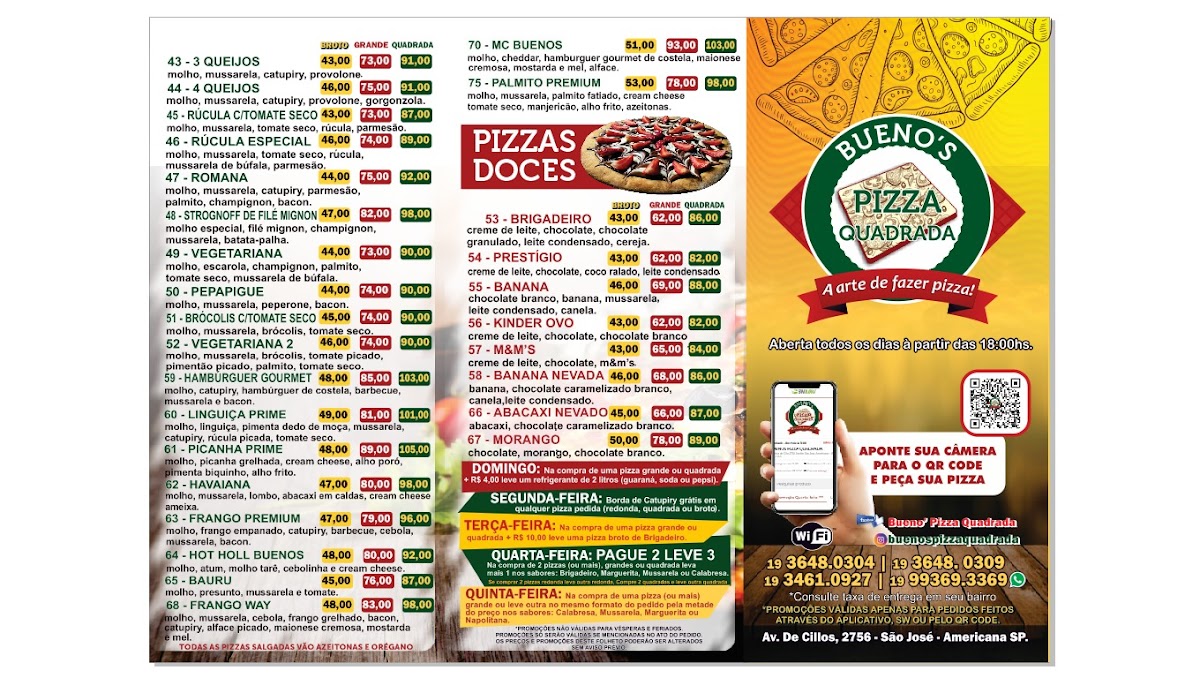 Menu Bueno's Pizza Quadrada-2