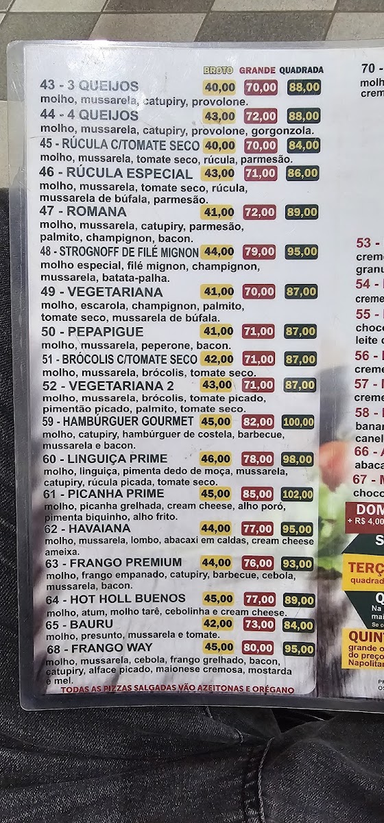 Menu Bueno's Pizza Quadrada-3
