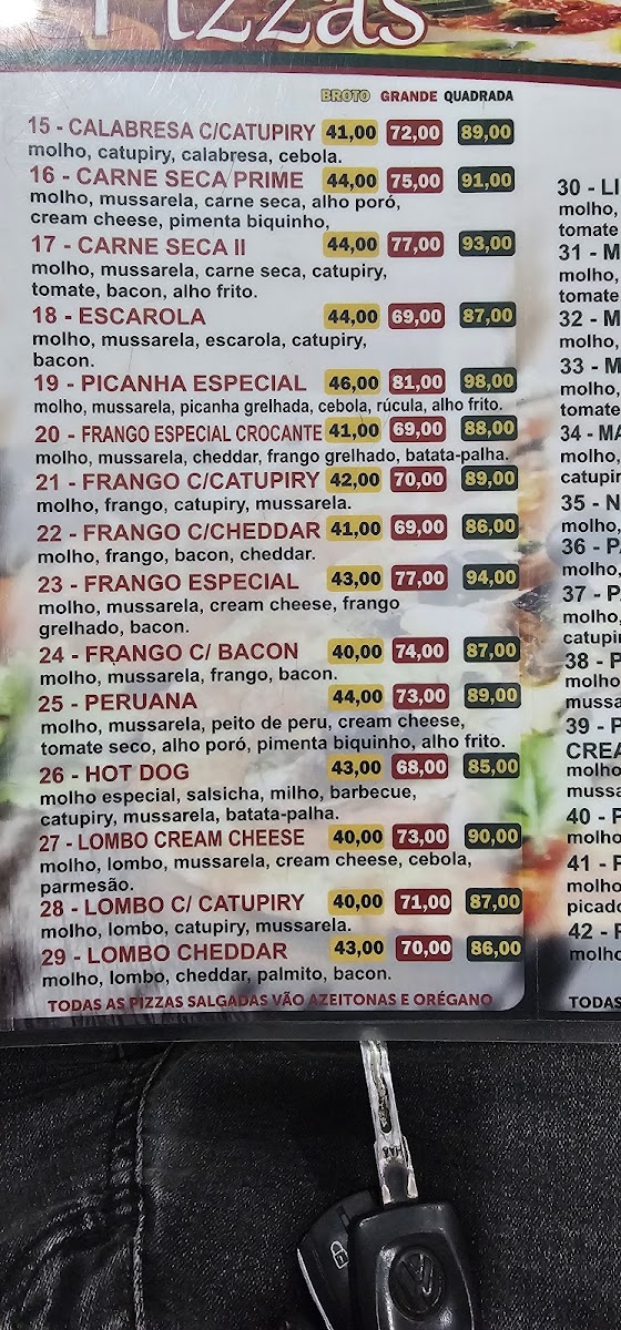 Menu Bueno's Pizza Quadrada-4