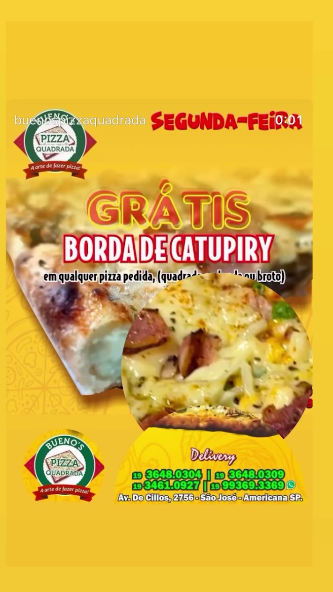 Menu Bueno's Pizza Quadrada-8
