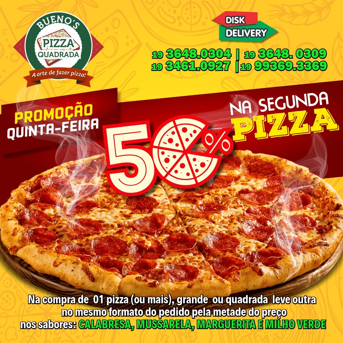 Menu Bueno's Pizza Quadrada-9