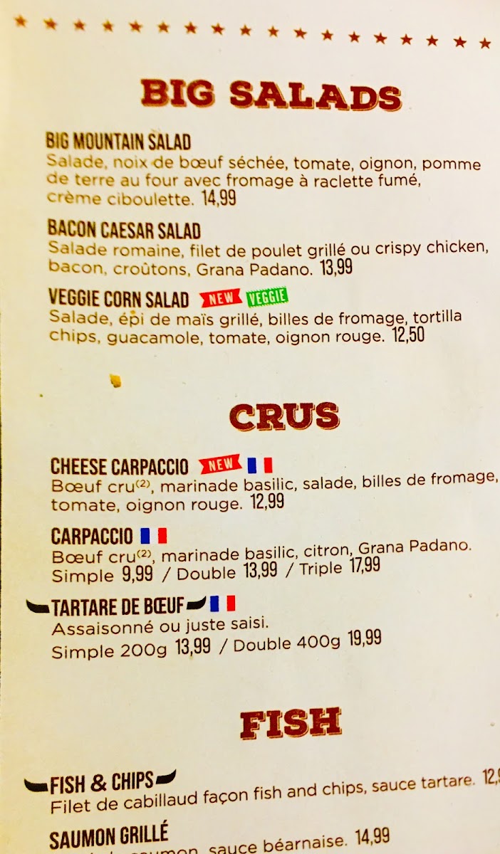 Menu Buffalo Grill La Ravoire-8