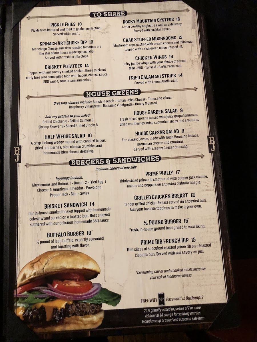 Menu Buffalo Jump Steakhouse-2