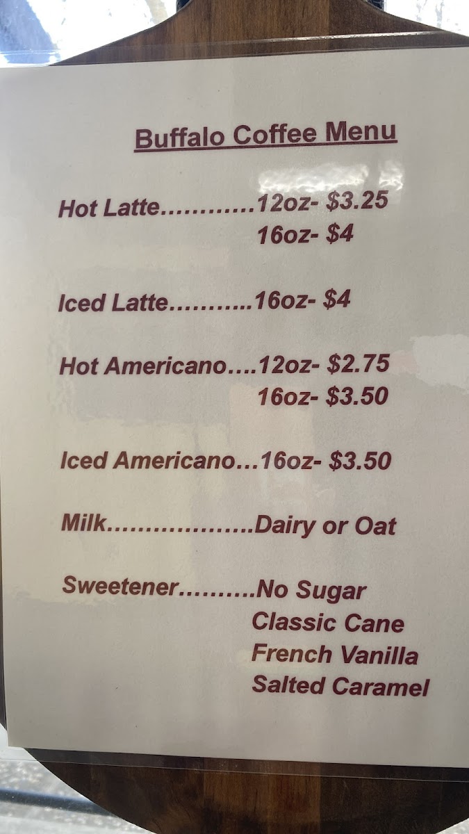Menu Buffalo Pizza & Ice Cream Co-10