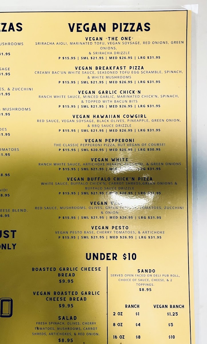 Menu Buffalo Pizza & Ice Cream Co-5