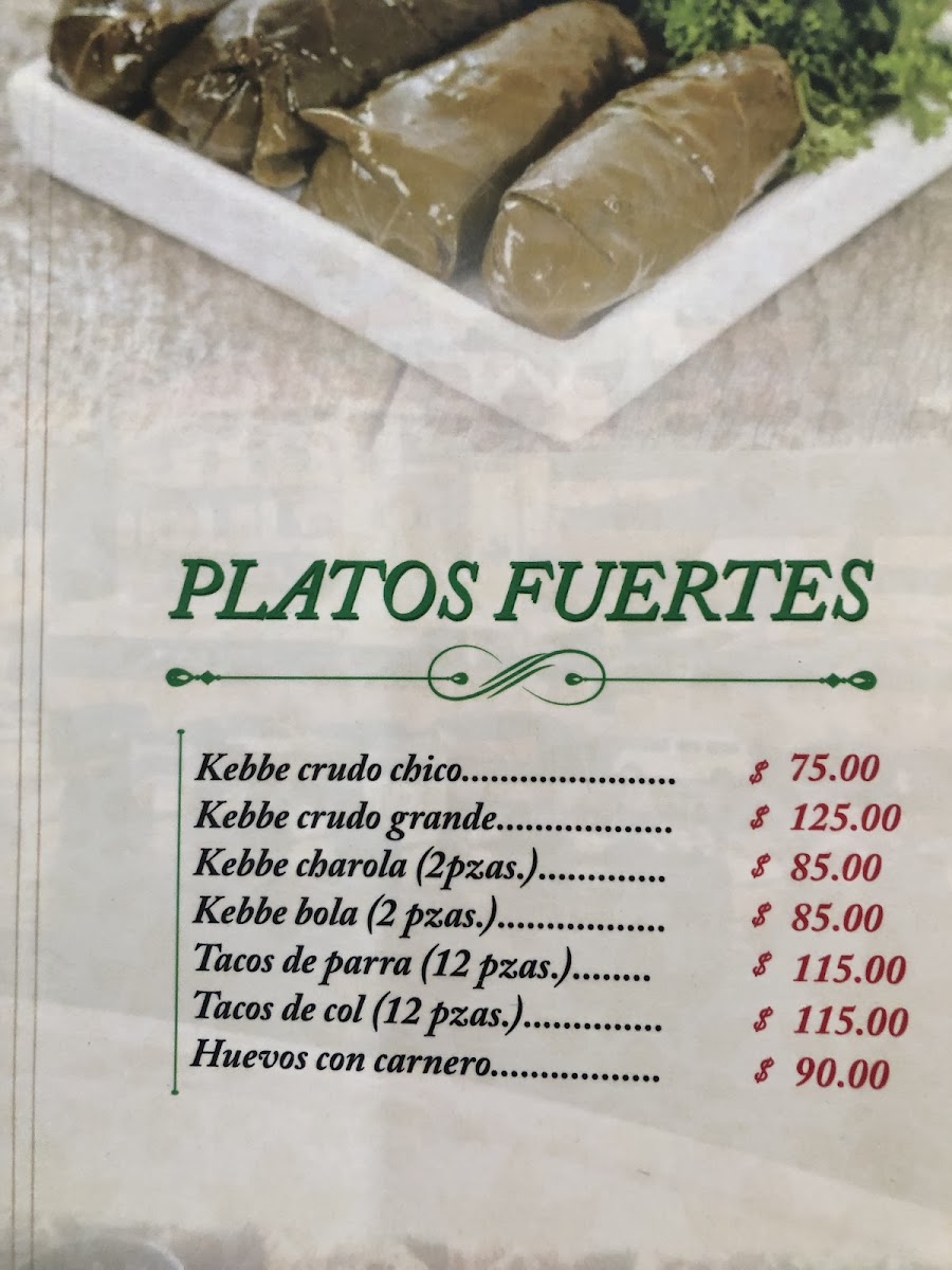 Menu Buffet Libanés Biblos Y Dulcería-5