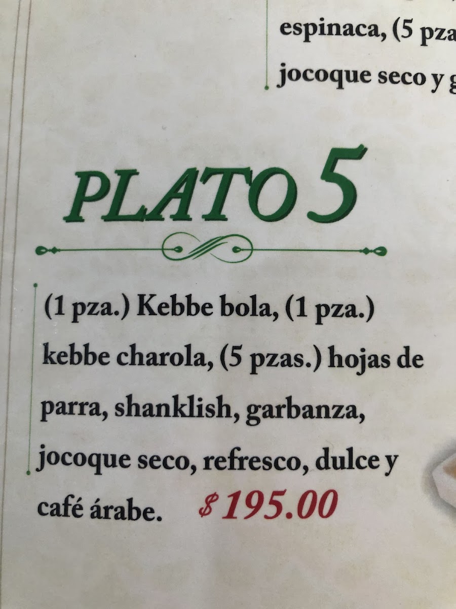 Menu Buffet Libanés Biblos Y Dulcería-9