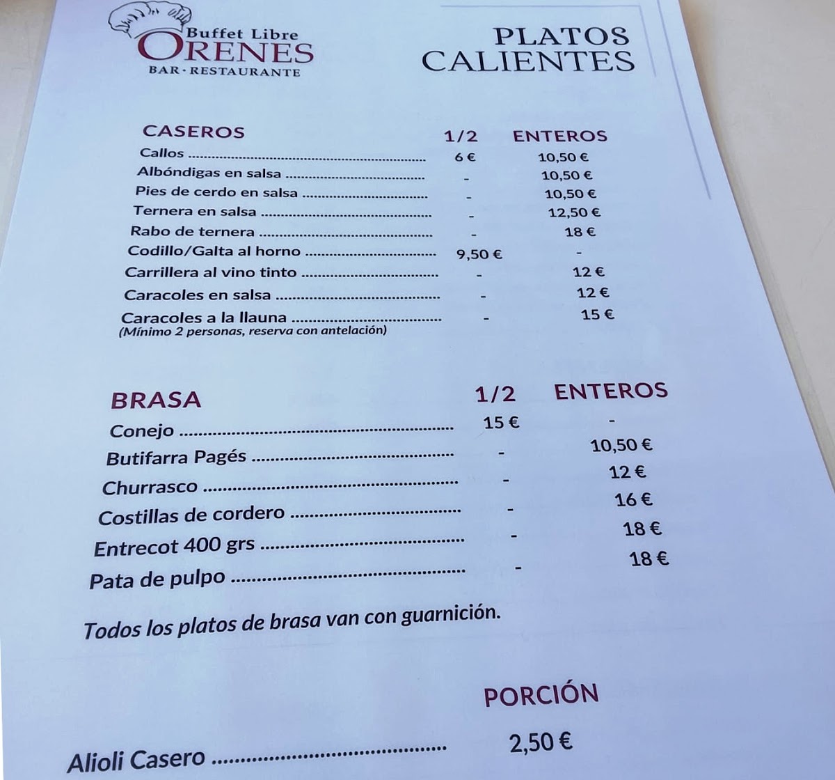 Menu Buffet Libre Orenes-1