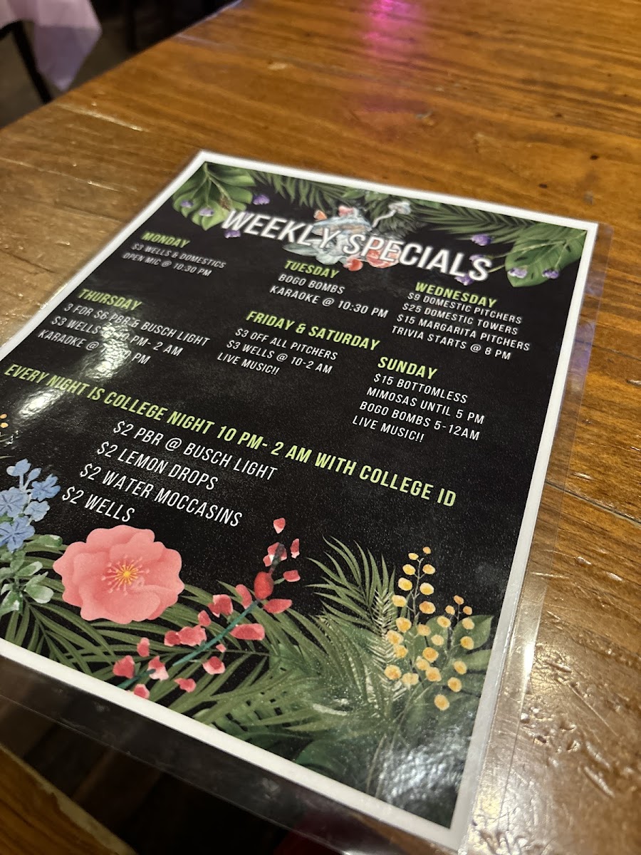 Menu Buffington's-9
