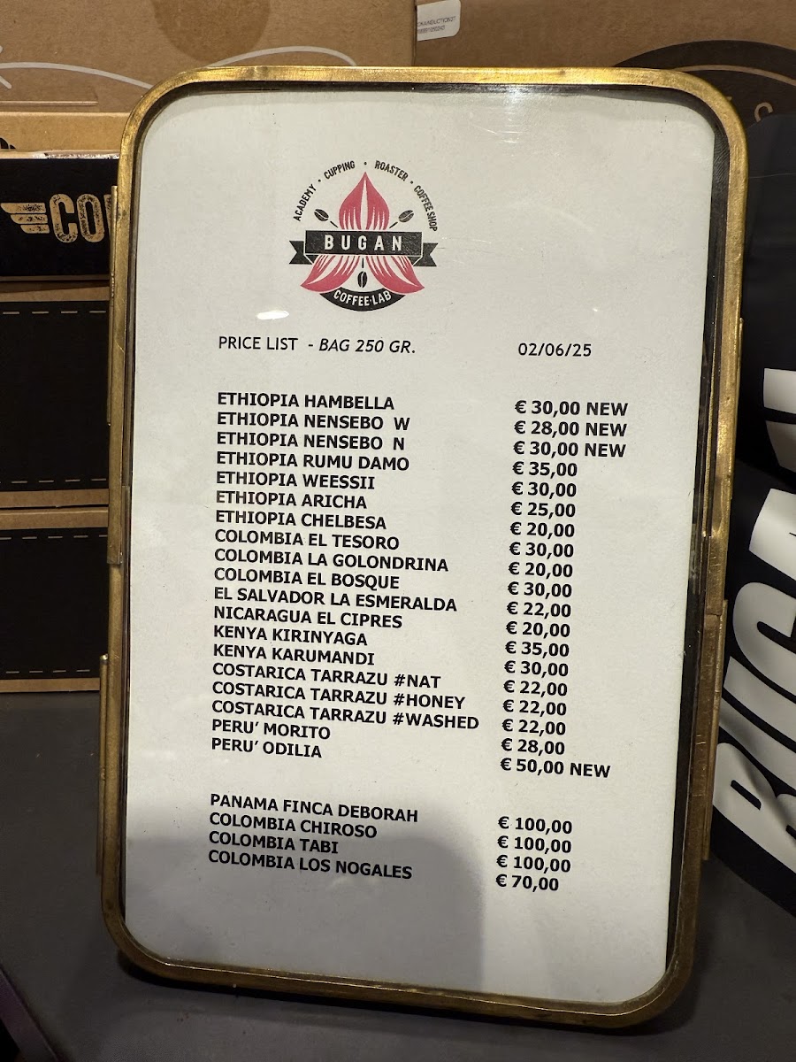 Menu Bugan Coffee Lab - Via Colleoni - Città Alta-1