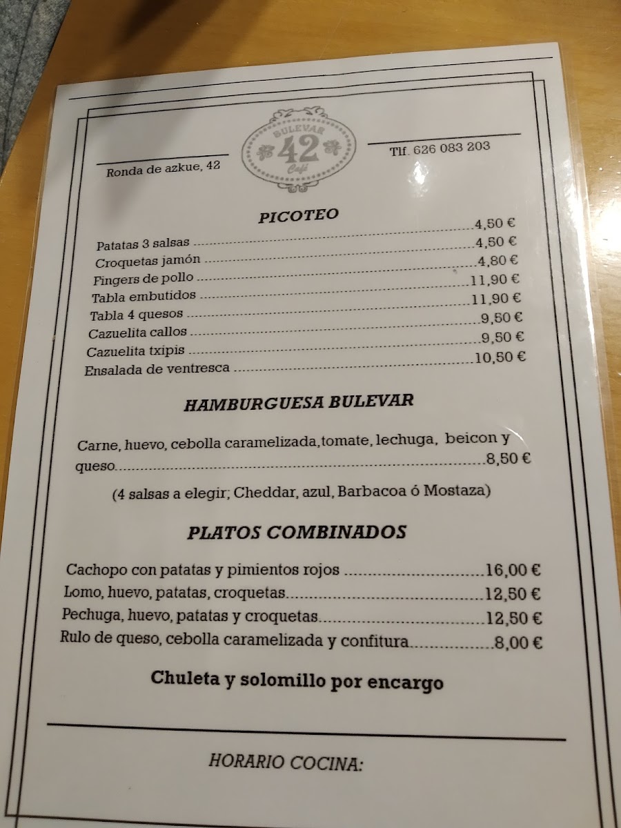 Menu Bulevar 42 Café-1