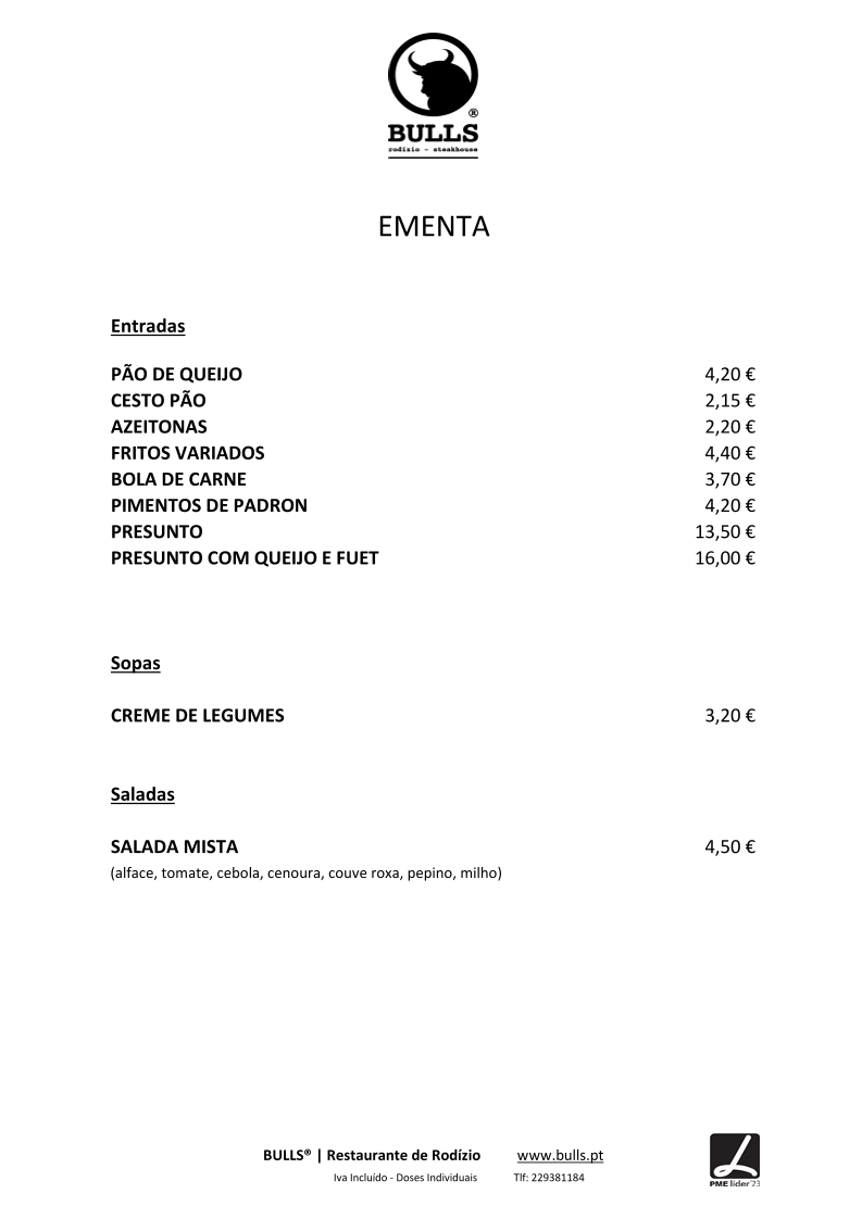 Menu Bulls-8