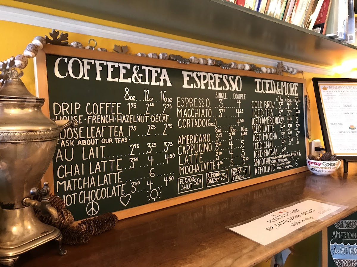 Menu Bunbury's Coffee Shop-2