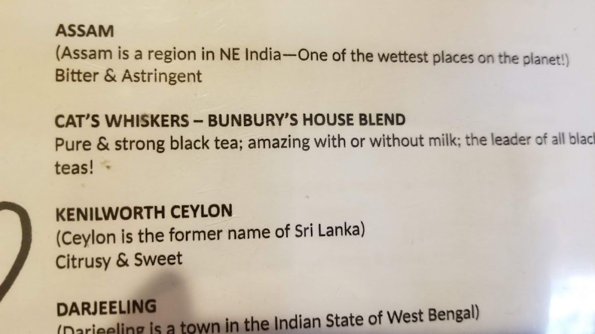 Menu Bunbury's Coffee Shop-7