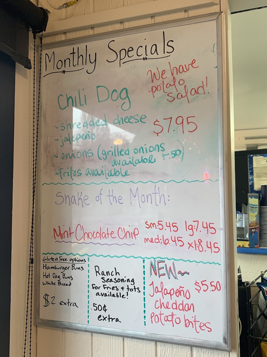 Menu Bundy's Cafe Drive-In-10