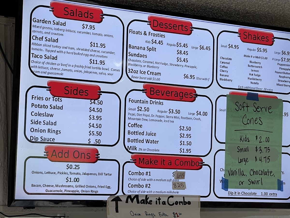 Menu Bundy's Cafe Drive-In-2