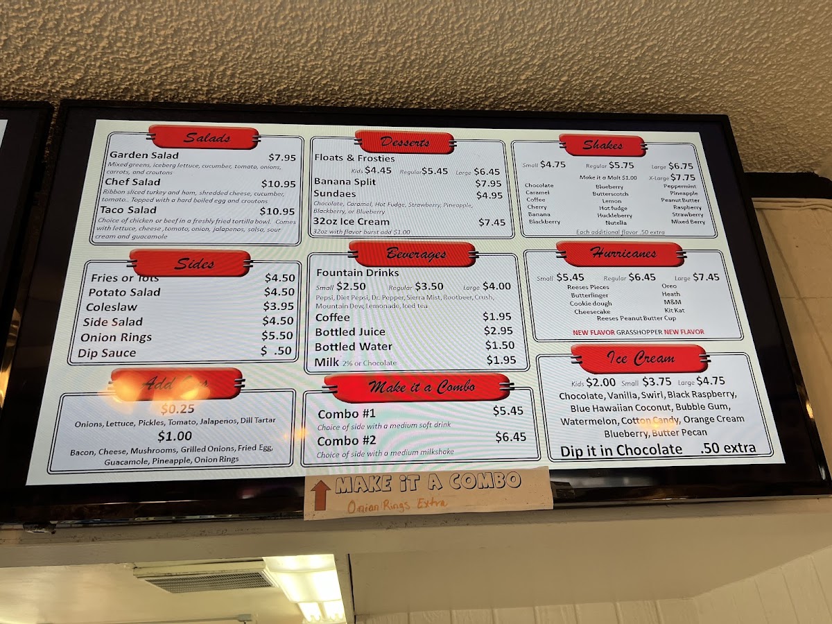 Menu Bundy's Cafe Drive-In-9