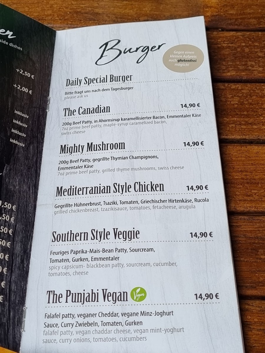 Menu Bungalow 7-6