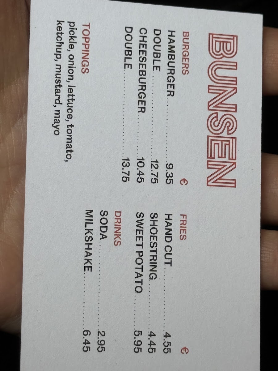 Menu Bunsen Dame Street-1