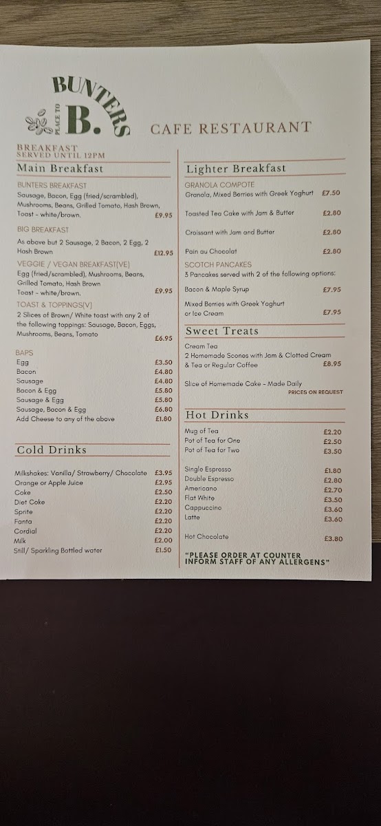 Menu Bunters Cafe & Restaurant-2