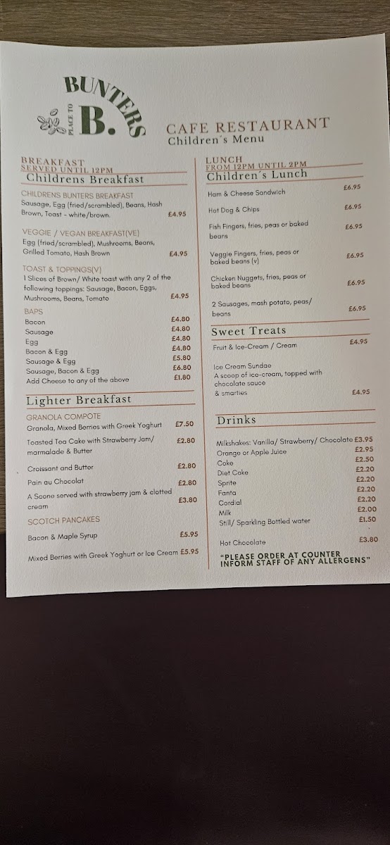 Menu Bunters Cafe & Restaurant-3