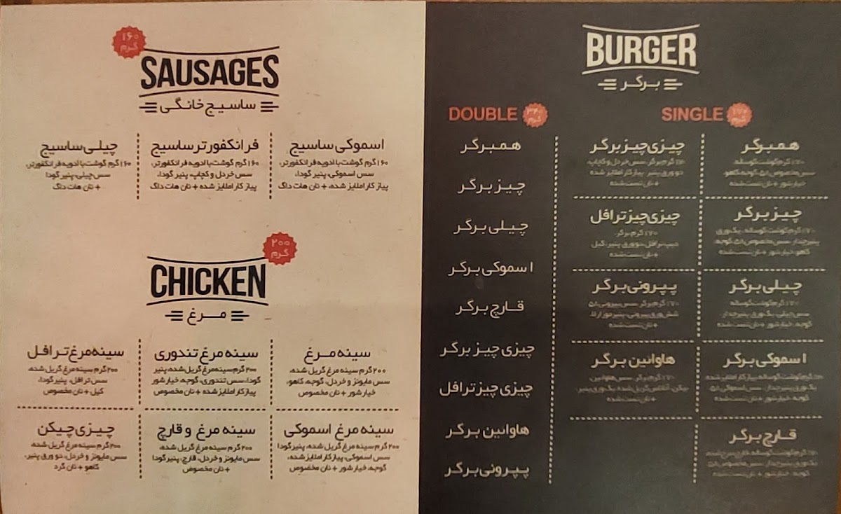 Menu Burger 1358-7