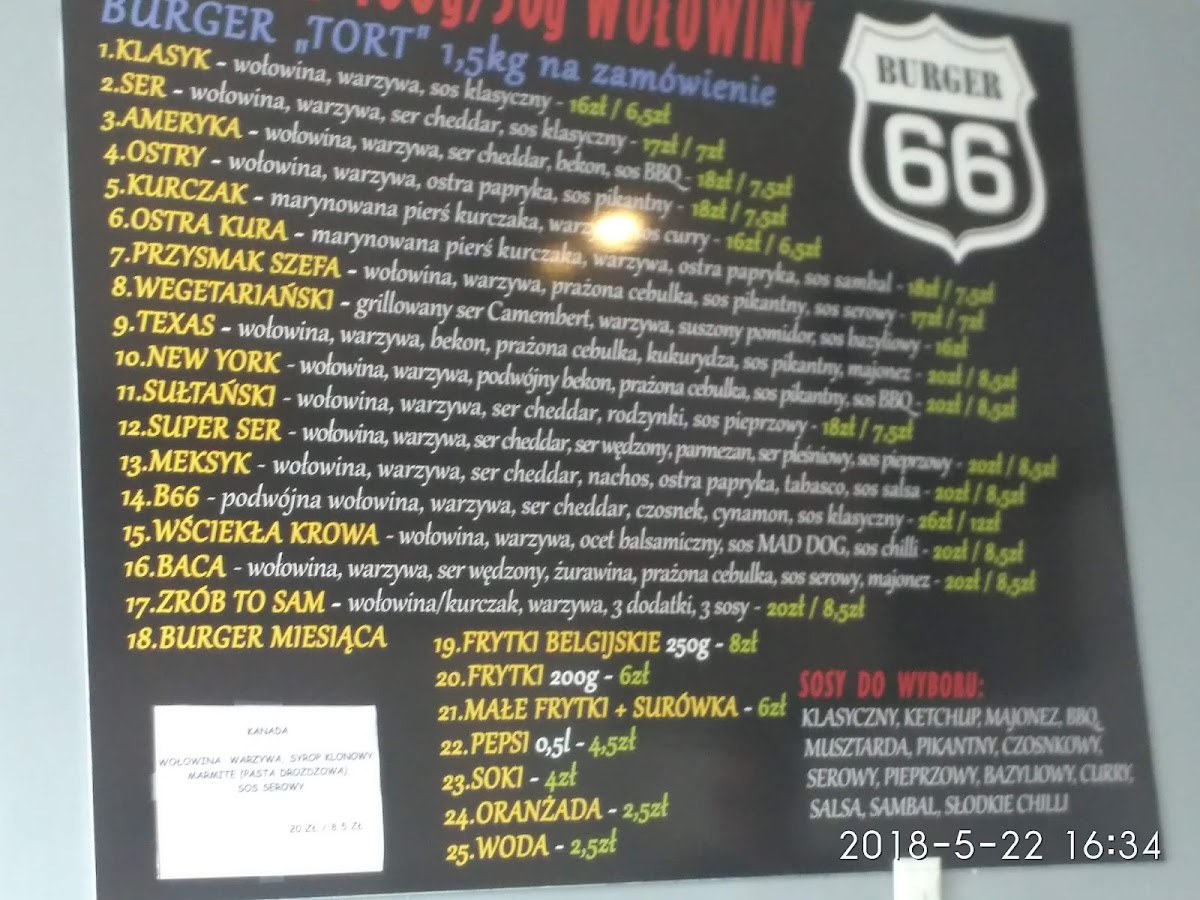 Menu Burger 66-7