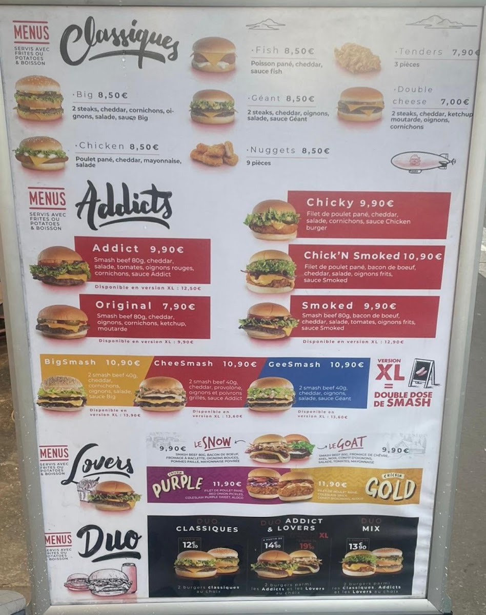 Menu Burger Addict Paris Gare De L’Est-1